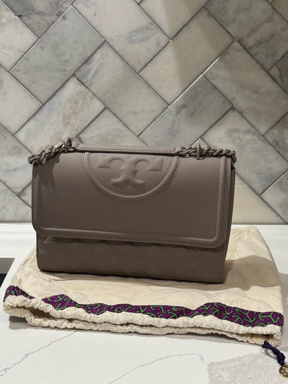 Tory Burch Fleming Matte Convertible Shoulder Bag